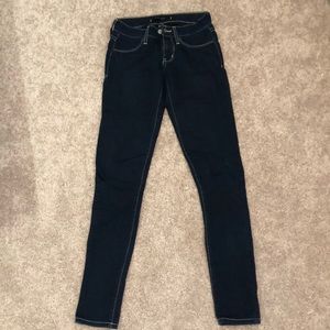Dark low rise jeans